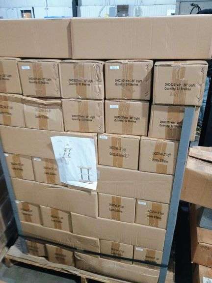 Bid x 82 NEW IN BOX DHD3221WLN - 20" Industrial 3-Tier Floating Shelf - Light Stained Pine Wood