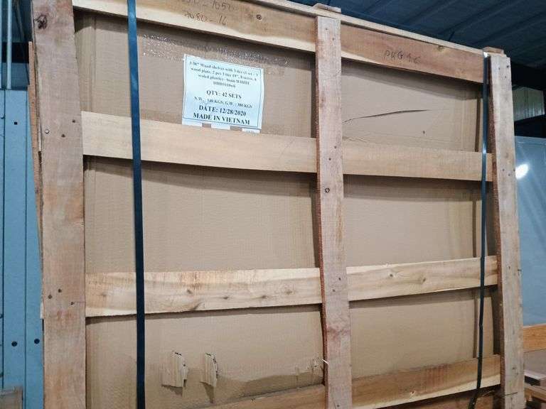 Bid x 170 NEW IN BOX DHD3110WH - 36" Industrial 3-Tier Floating Shelf White-Painted Pine Wood
