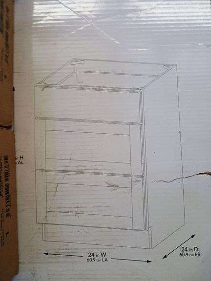 Pallet Lot with Two 24" Base Cabinets and Ceramic Tile