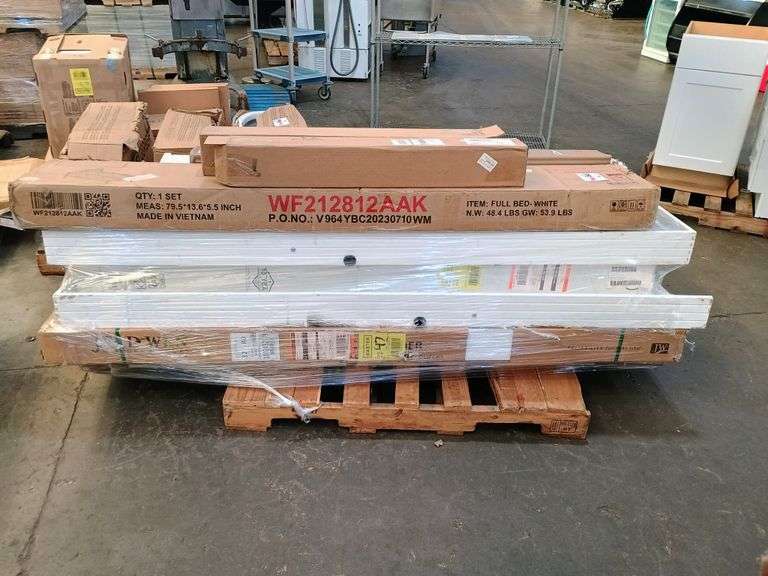 Pallet Lot of Doors and Bed Frame