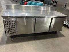 EMI Edwards Made In USA Three Door Refrigerated Work Top Cooler 115 V