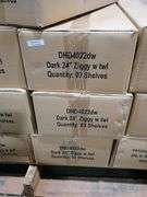 Bid x 26 NEW IN BOX DHD4022DW - NEW Ziggy Tiered Decorative Wall Shelf 6.125"D x 24"W x 24"H Dark Walnut