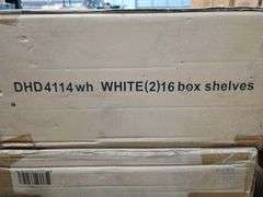 Bid x 37 NEW IN BOX DHD4114WH – Set of 2 White Floating Box Shelves 16" x 6" x 3.5"