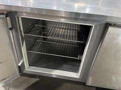EMI Edwards Made In USA Three Door Refrigerated Work Top Cooler 115 V