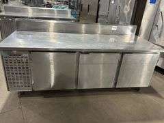 EMI Edwards Made In USA Three Door Refrigerated Work Top Cooler 115 V