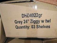 Bid x 118 NEW IN BOX DHD2022DW – Set of 2 Dark Wood True Floating 24" x 5.5" Wall Shelves with One Towel Bar