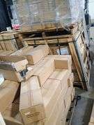 Bid x 180 NEW IN BOX DHD3211GR - 16" Industrial 3-Tier Floating Shelf Grey Stained Pine Wood