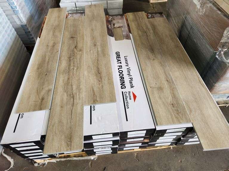 Bid x 1,720 Sq Ft of “Harmony” Click-Lock Luxury Vinyl Plank Flooring