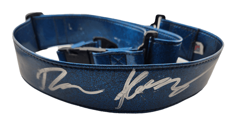 Richie Kotzen’s Vintage DiMarzio Blue Sparkle Guitar Strap – Signed