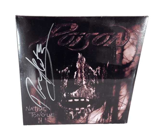 Factory-Sealed Poison “Native Tongue” 2LP Vinyl – Autographed by Richie Kotzen