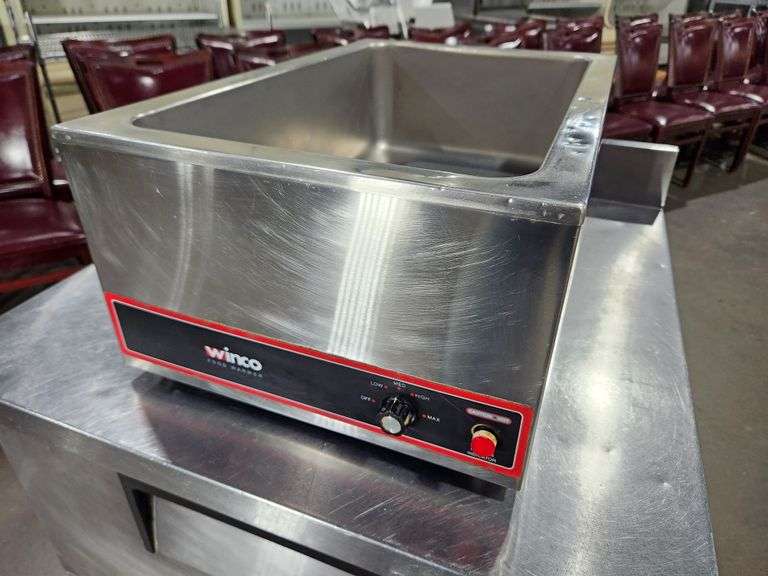 Winco FW-S500 Full-Size Countertop Food Warmer – 120V – 3-Temp Dial – Stainless Steel