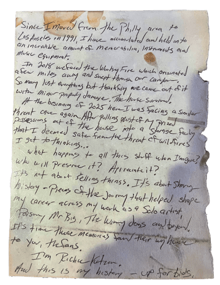READ FIRST –NOW UP FOR BIDs- Richie’s Personal Message About This Auction