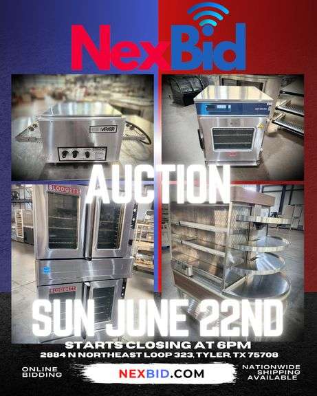 HUGE SHORT NOTICE AUCTION – Over 100,000 Pieces of Libbey Glassware, Restaurant Equipment & Full Corporate Mailroom/Sorting Equipment