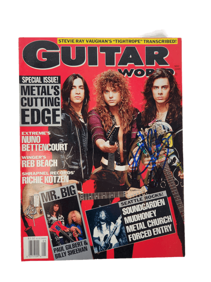 May 1990 Guitar World Magazine – Richie Kotzen Cover Feature – Signed by Richie