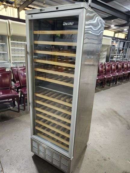 Vinotemp One-Section Wine Cooler – 74.5” Tall – 115V – Stainless Trim Glass Door