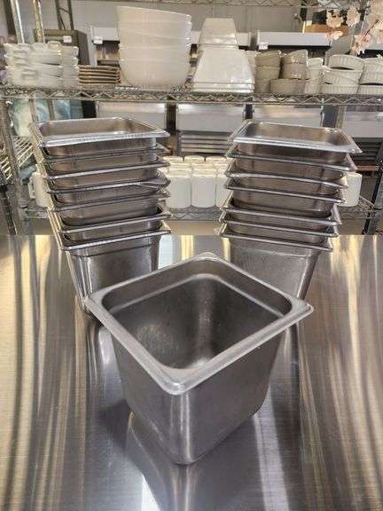 Bid x 15 1/6 Size 6" Deep Stainless Steam Pans