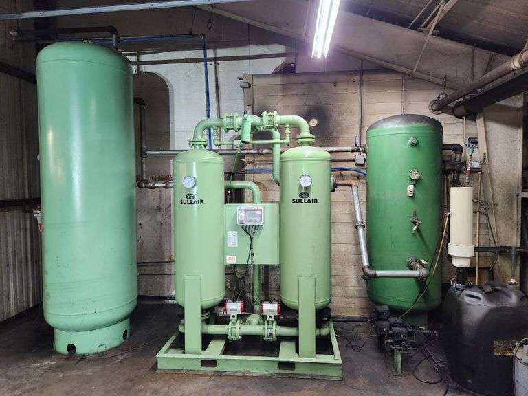 Sullair DHL-800 Desiccant Air Dryer System w/ Tanks, Pumps & Control Equipment – Complete Room Package
