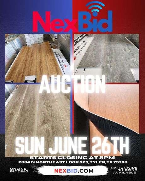 QUICK FIRE AUCTION - NEW FLOORING 43 Lots