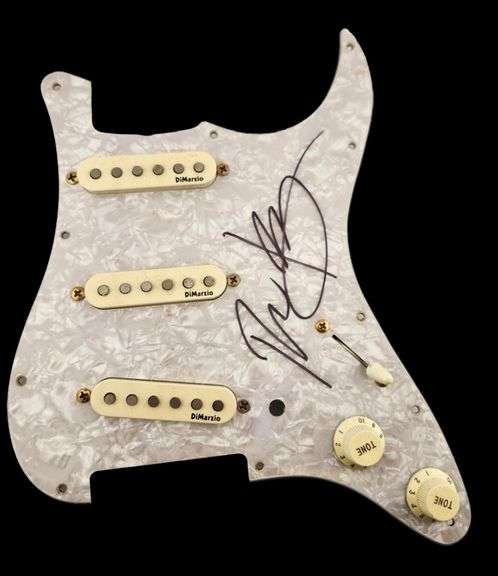 🎸 Richie Kotzen Autographed DiMarzio Loaded Strat Pickguard (Pearl White)
