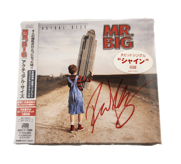 MR. BIG – “Actual Size” Japanese First Press CD – FACTORY SEALED with OBI – Autographed by Richie Kotzen (on original factory wrap)