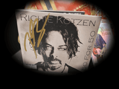 Richie Kotzen Autographed Collector Set – Signed “50 for 50” CD + “Salting Earth” + 2024 VIP Tour Laminate