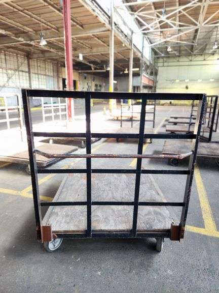 68” X 52” X 60” Steel Frame Wooden Deck Platform Dolly
