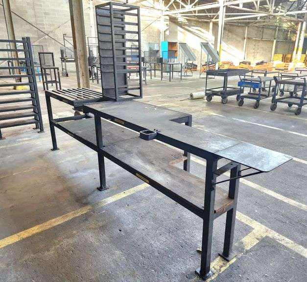 138" Long Steel Work Table