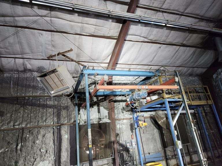 DEMAG Overhead Crane Hoist System – 550 LB Capacity – COMPLETE STRUCTURE INCLUDED