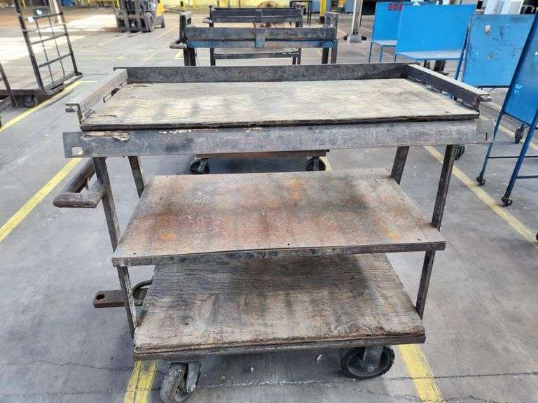 53” X 30” X 52” 3-Tier Rolling Cart