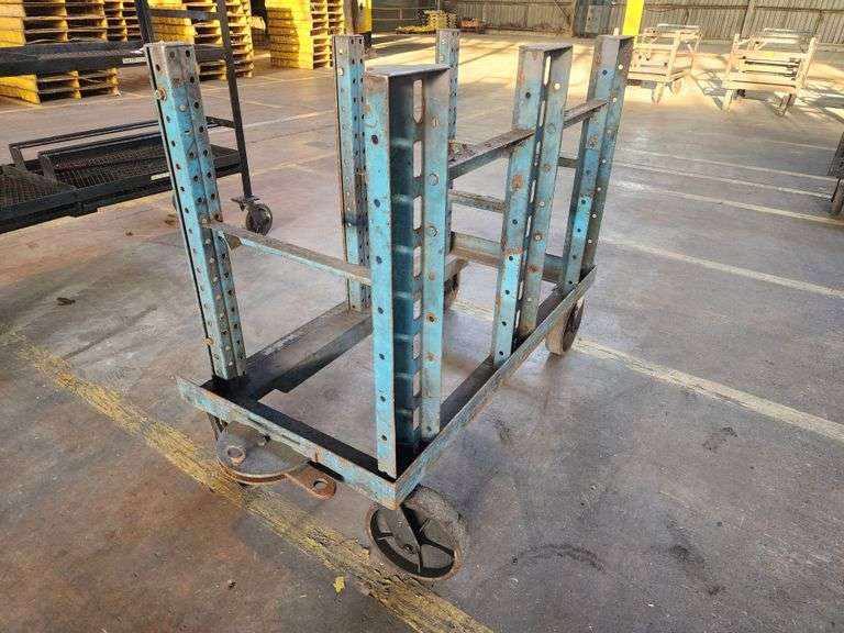 54” X 28” X 46” Blue Rack Trolley - NexBid
