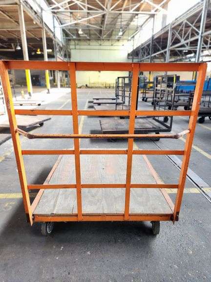 68” X 52” X 60” Steel Frame Wooden Deck Platform Dolly