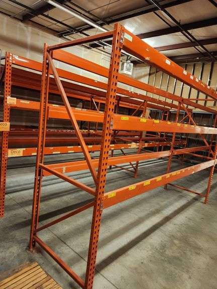 Bid x 2 – Pallet Rack Sections – 8' x 43" Uprights w/ 12' Crossbeams – Buyer Responsible for Removal