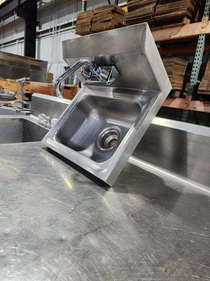 17" wide Stainless Wall Mount Hand Sink