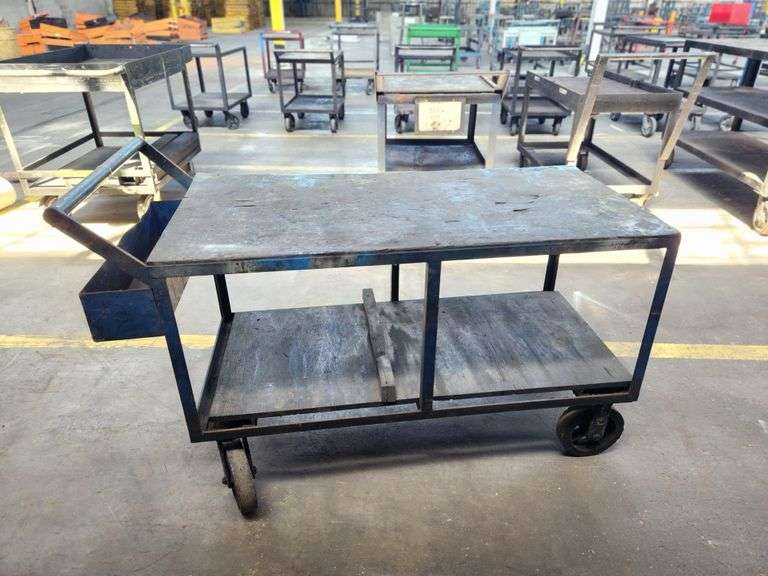 56” X 24” X 31” 2-Tier Rolling Cart