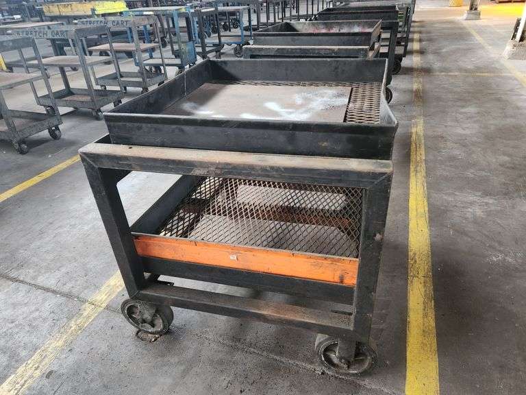 36” X 32” X 36” Metal 2-Tier Rolling Carts