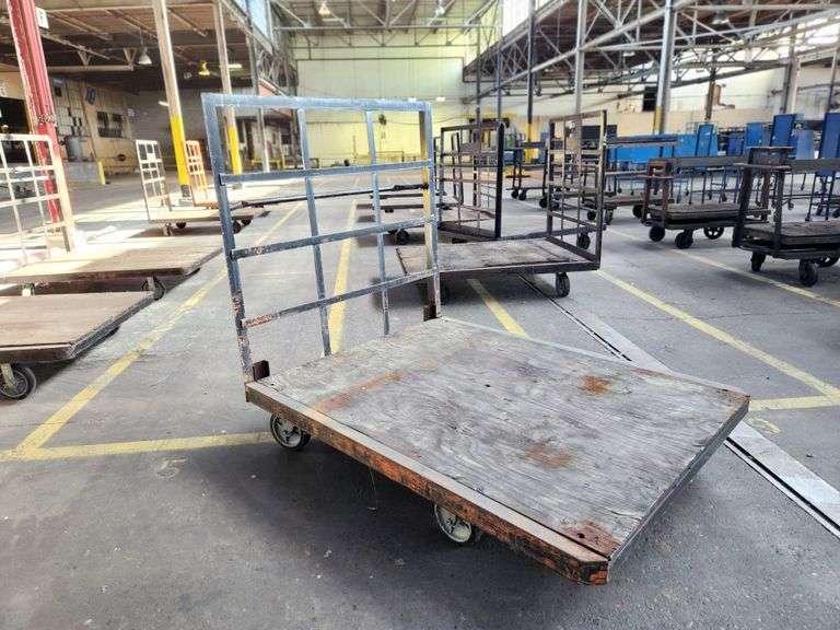 68” X 52” X 60” Steel Frame Wooden Deck Platform Dolly