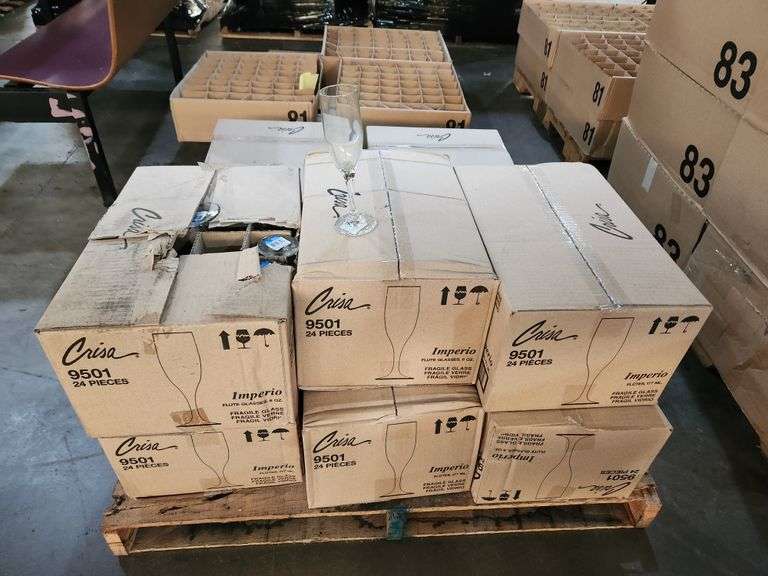 Bid x 240 β Crisa 9501 Imperial Flute Glass β 6 oz Stemware β Retail Boxed