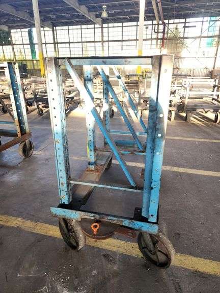 50” X 26” X 51” Blue Rack Trolley