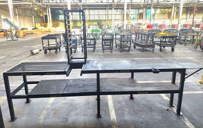 138" Long Steel Work Table
