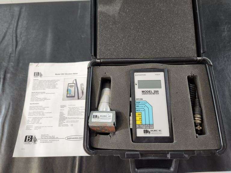 BALMAC Model 200 Portable Vibration Meter Kit – With Sensor Probe ...