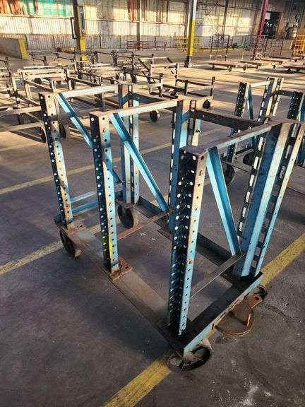 50” X 26” X 51” Blue Rack Trolley