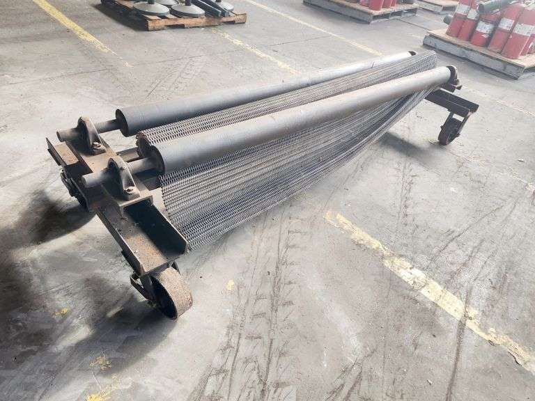 Mesh Belt Dispenser / Uncoiler – 92” Frame w/ Stainless Roll