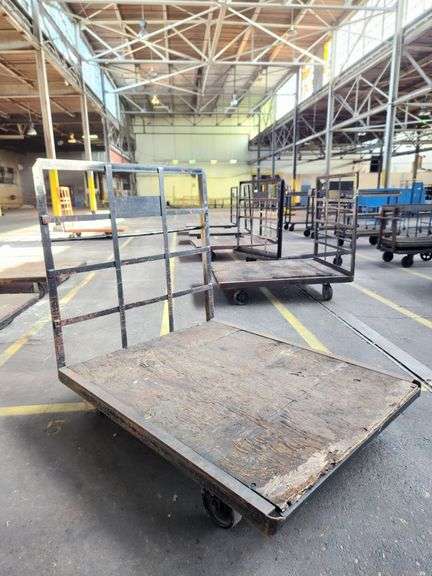 68” X 52” X 60” Steel Frame Wooden Deck Platform Dolly