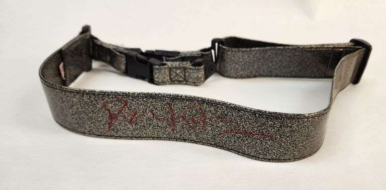 Richie Kotzen’s Vintage DiMarzio Silver Sparkle Guitar Strap – Signed