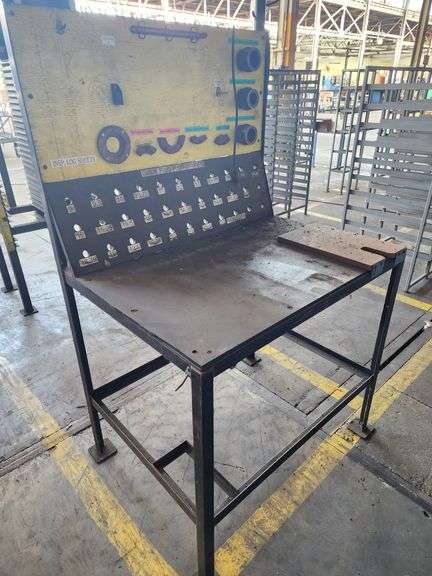 41" long Steel Worktable With Overhead Fan