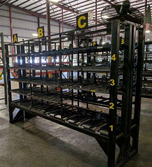 Industrial Parts Shelving Rack With Fan