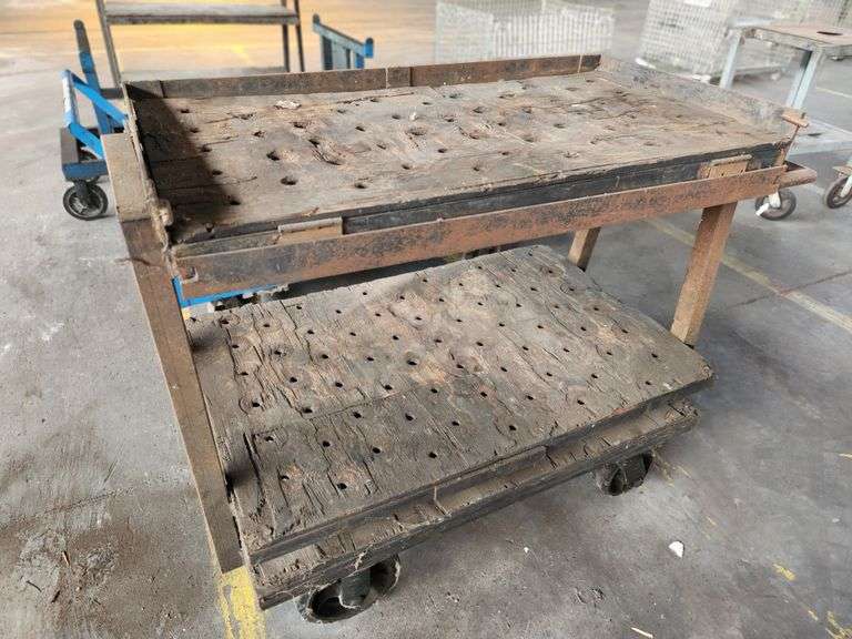 49” X 25” X 43” Metal 2-Tier Rolling Carts