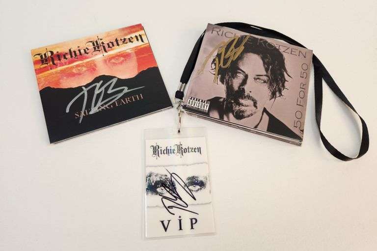 Richie Kotzen Signed Fan Bundle – 2 Autographed CDs + Signed VIP Pass