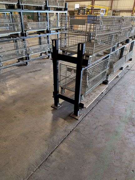 Industrial Shelving Rack   W/Cage Bins