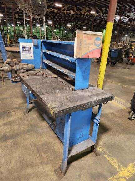 🔧 Heavy-Duty Workstation Table w/ Vise & Fan – 60" x 30"